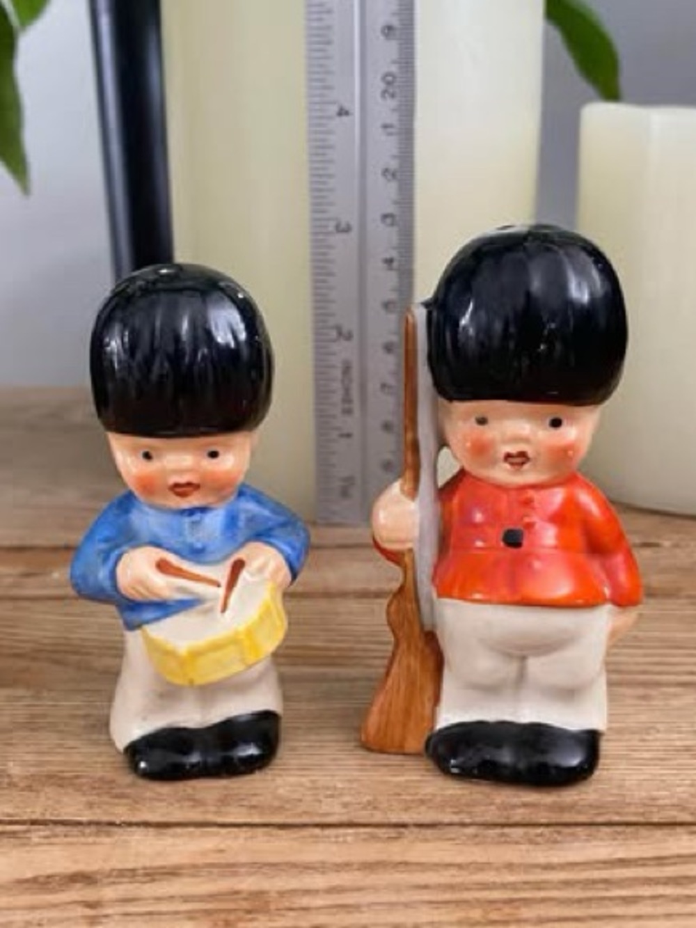 Vintage Goebel German Guard - Beefeater Salt & Pepper Shakers TMK-1 Crown Mark